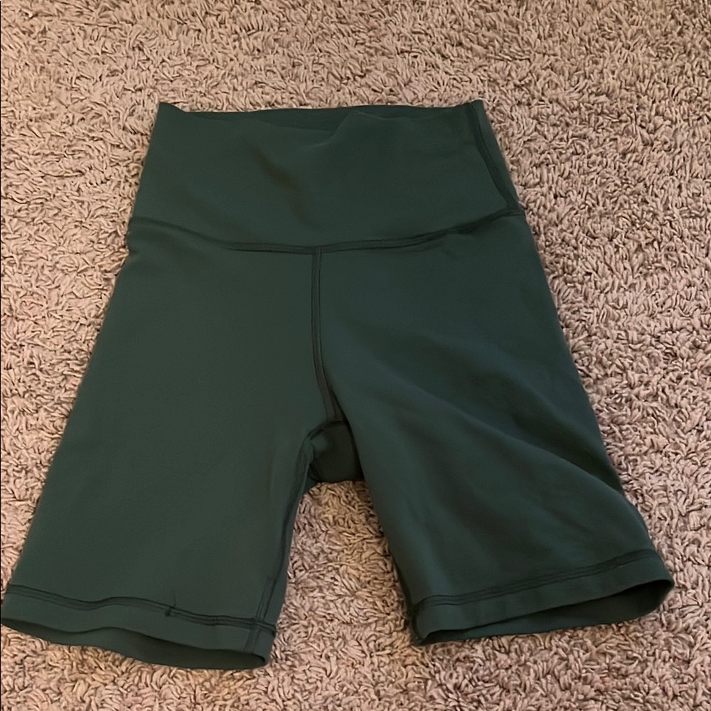 TNA Green High-Waisted Bike Shorts